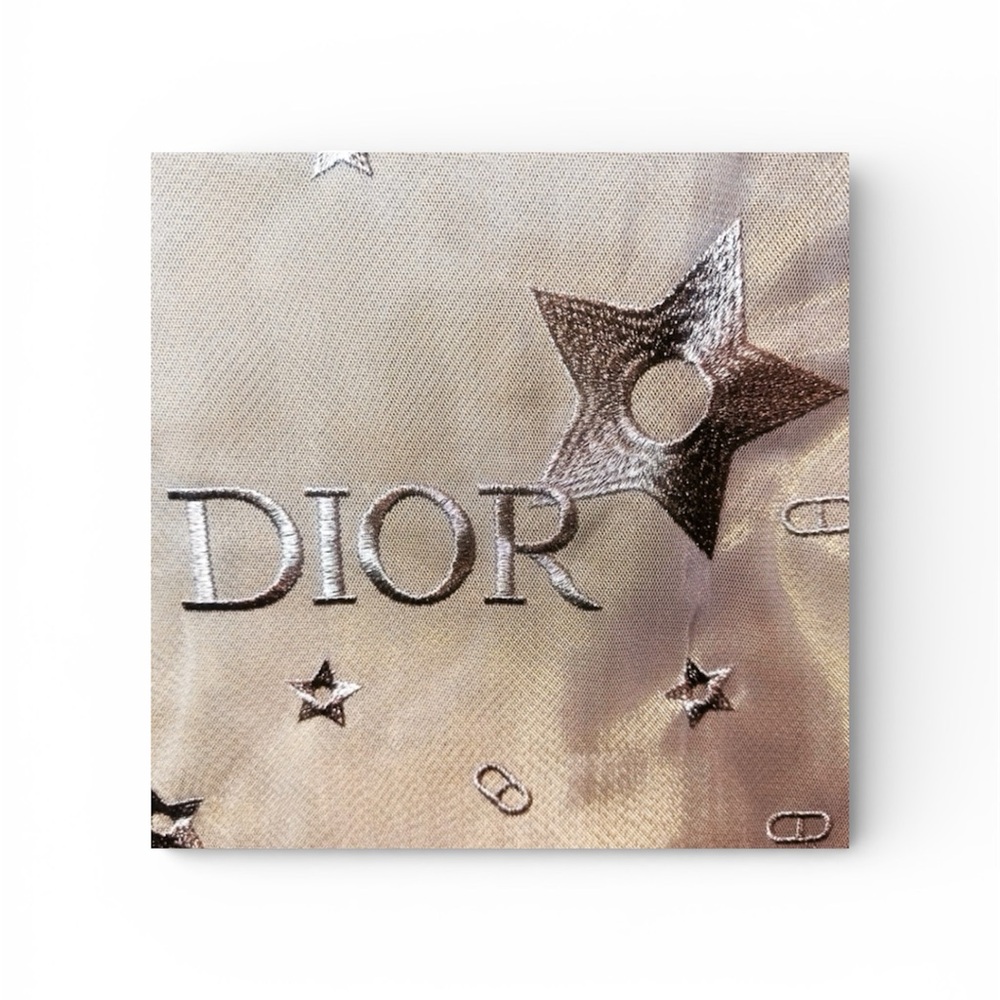 Christian Dior Beauty Mesh Embroidered Gold Star Large Tote NWT - Picture 3 of 9